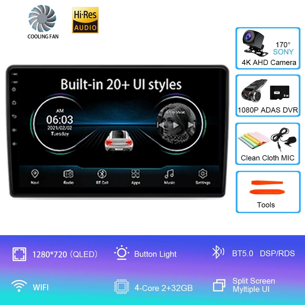 For Toyota Corolla Auris 2013 -2016 Android 14 Car Radio 4G GPS Navigation Carplay Audio Stereo Multimedia Auto DVD 2Din 2 Din