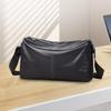Men's Large Genuine Leather Crossbody Bag - Casual Top Layer Cowhide Shoulder Bag