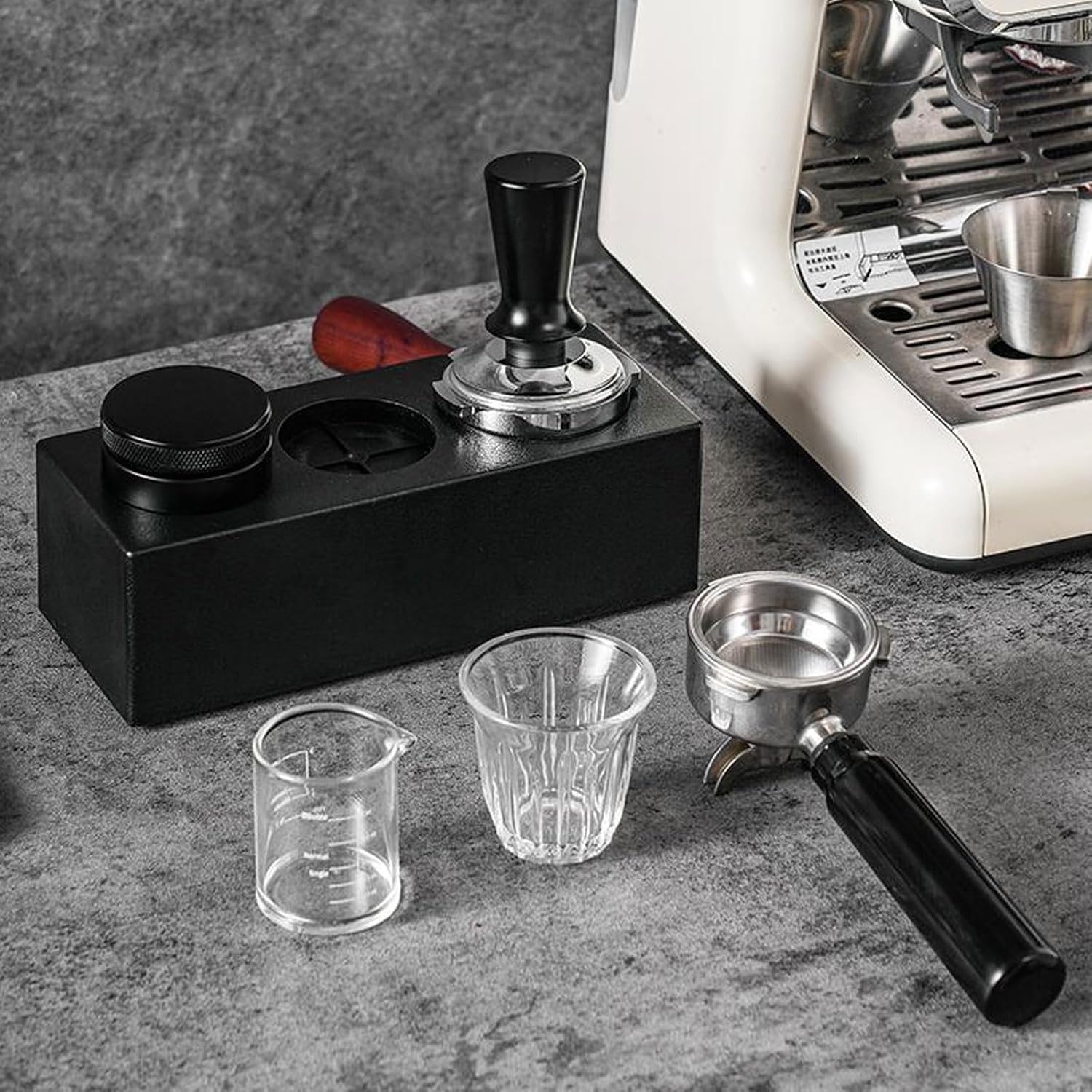 

SCHACCESS Набор инструментов для черного эспрессо с 53-мм кофейным темпером Подходит для кофе и АБС-темпера Профессиональные кофейные аксессуары для профессионального бариста чёрный