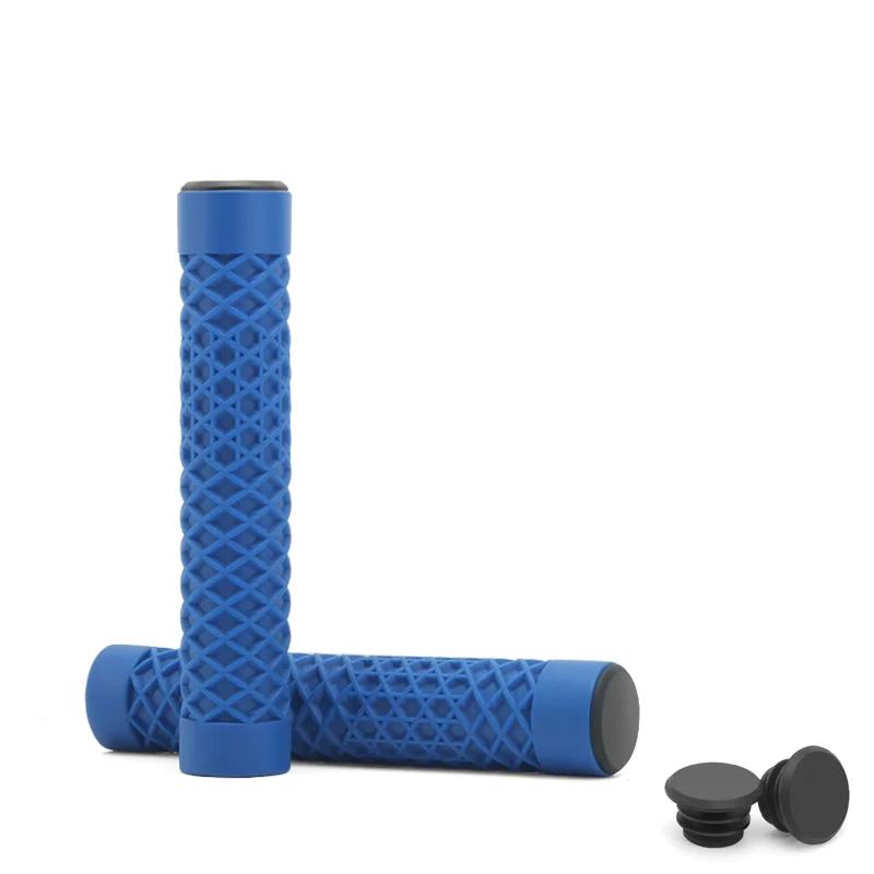 

1 пара ручек для руля велосипеда, удлиняющие нескользящие мягкие резиновые ручки для горного велосипеда, для руля 22,2 мм, скутера, трехколесного велосипеда BMX синий