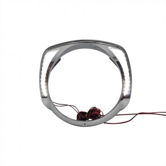 LED Headlight Bezel Visor Trim Ring For Harley Touring 2014+