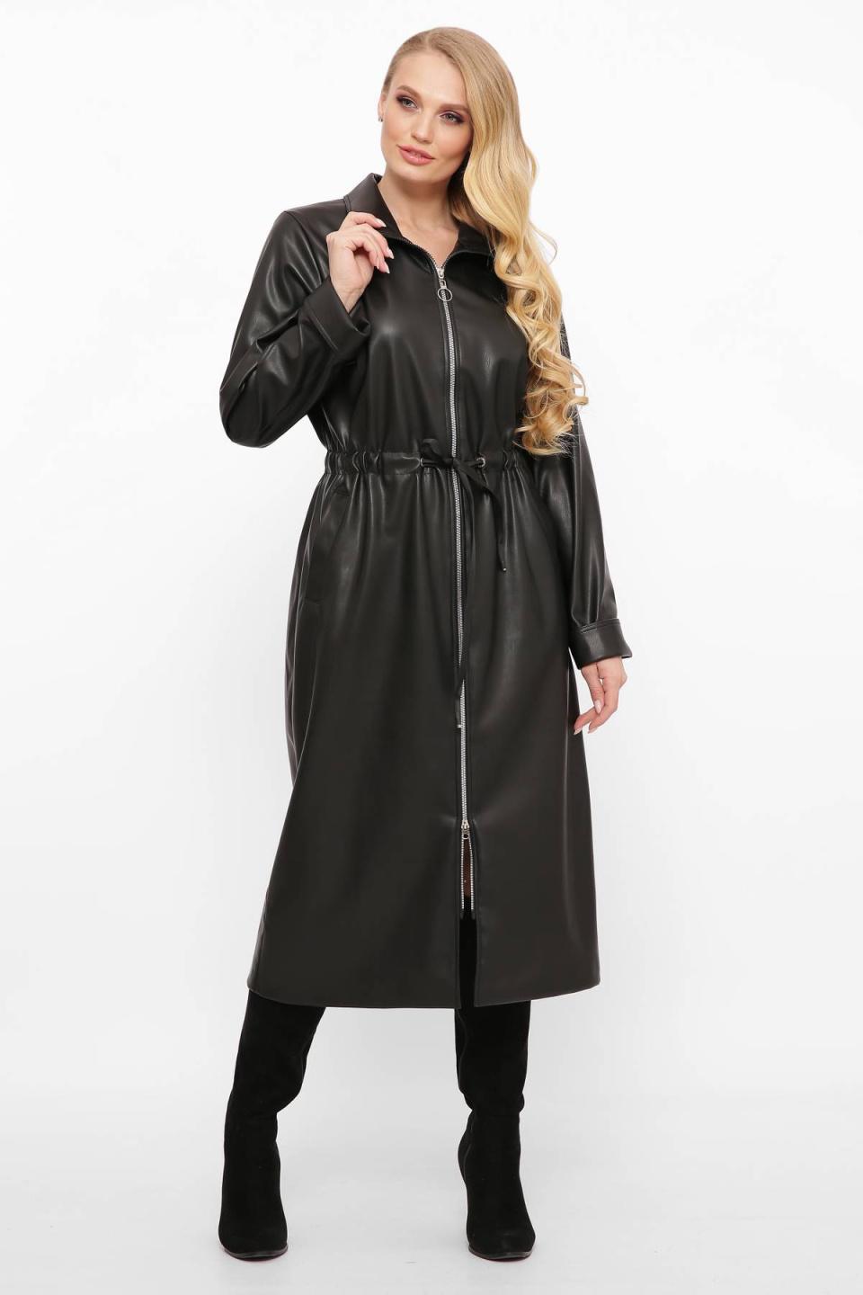 

Плащ зі штучної шкіри Tatiana АЛЕН 6XL чорний