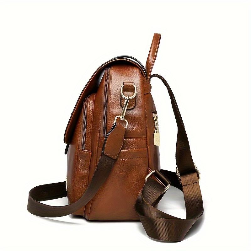 Vintage Diebstahlsicherer Rucksack Geldbörse College-Stil College-Schulrucksack Damen Lässig Reise Pendler Rucksäcke