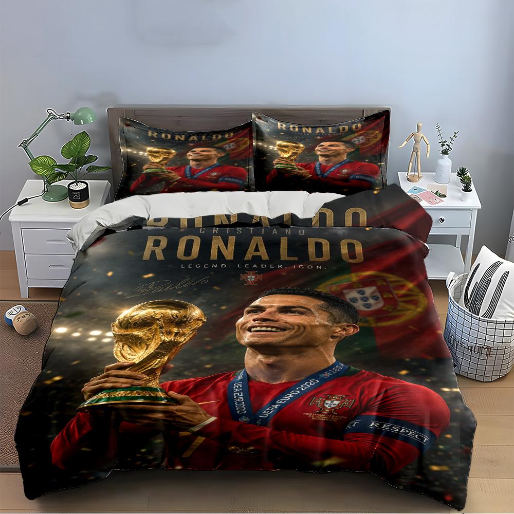 "Ronaldo Champion Bedding Set Design" Bedding set (1 duvet cover, 2 pillowcases, duvet not included)