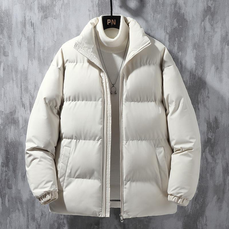 Men Thickened Warm Winter Casual Cotton Padded Stand Collar Jacket