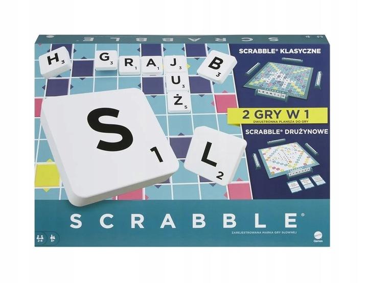 Gra Scrabble Original Wersja Polska Drużynowe - Klasyczne Hxm53 Dwustronne