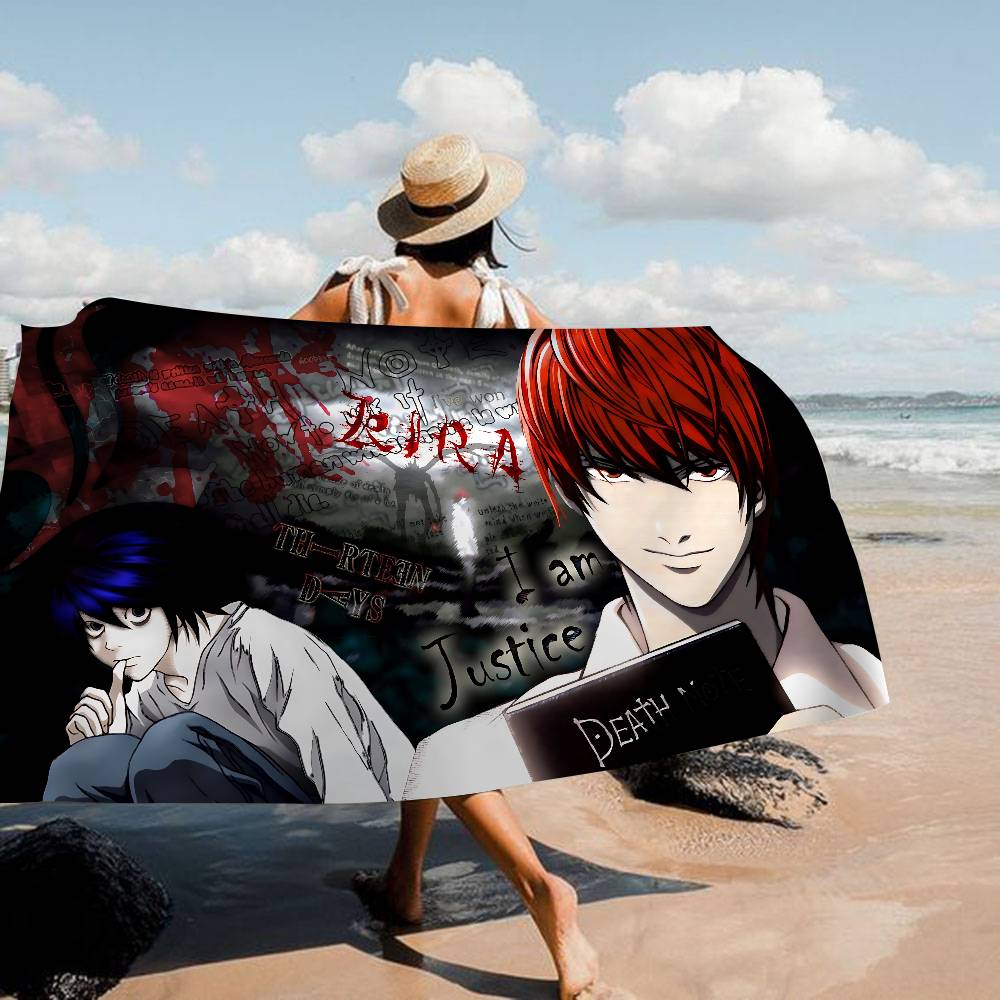 Hot Anime Death Note Microfiber Printed Beach Towel Mountain Climbing Yoga Beach Swimming Running Absorbent Soft Towel