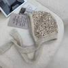 Trendy Luxury Sequined Winter Hat Ear Protection Outdoor Beanies Thick Warm Baotou Knitted Decorative Hat Chrismas Gifts