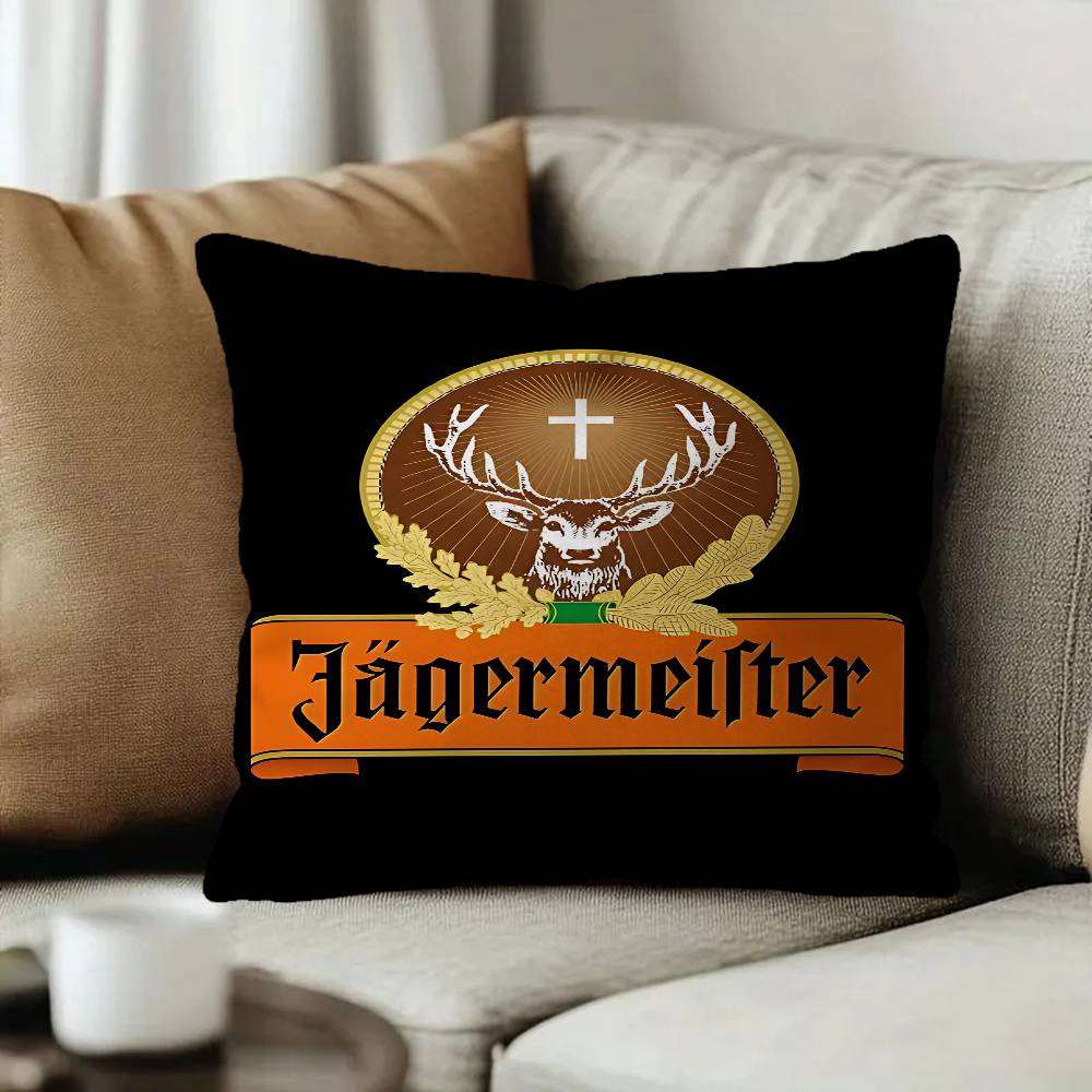 Beer Logo Jjagermeisters Pillow Cover Design cushion Cover decor Holiday Decorati