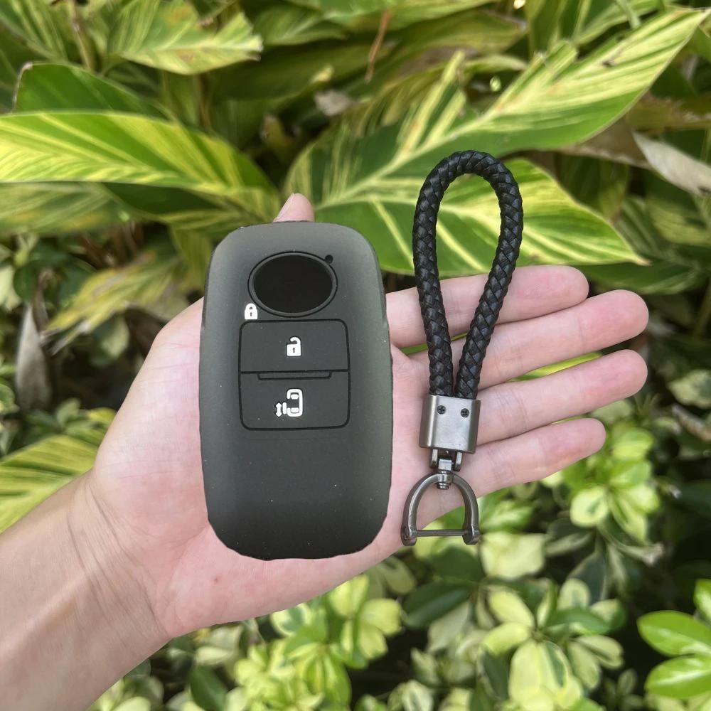 Rubber Car Key Fob Cover Silicone Protector Case Shell for Toyota RAIZE for Daihatsu Rocky 3 Buttons Auto Key Chain Accessories