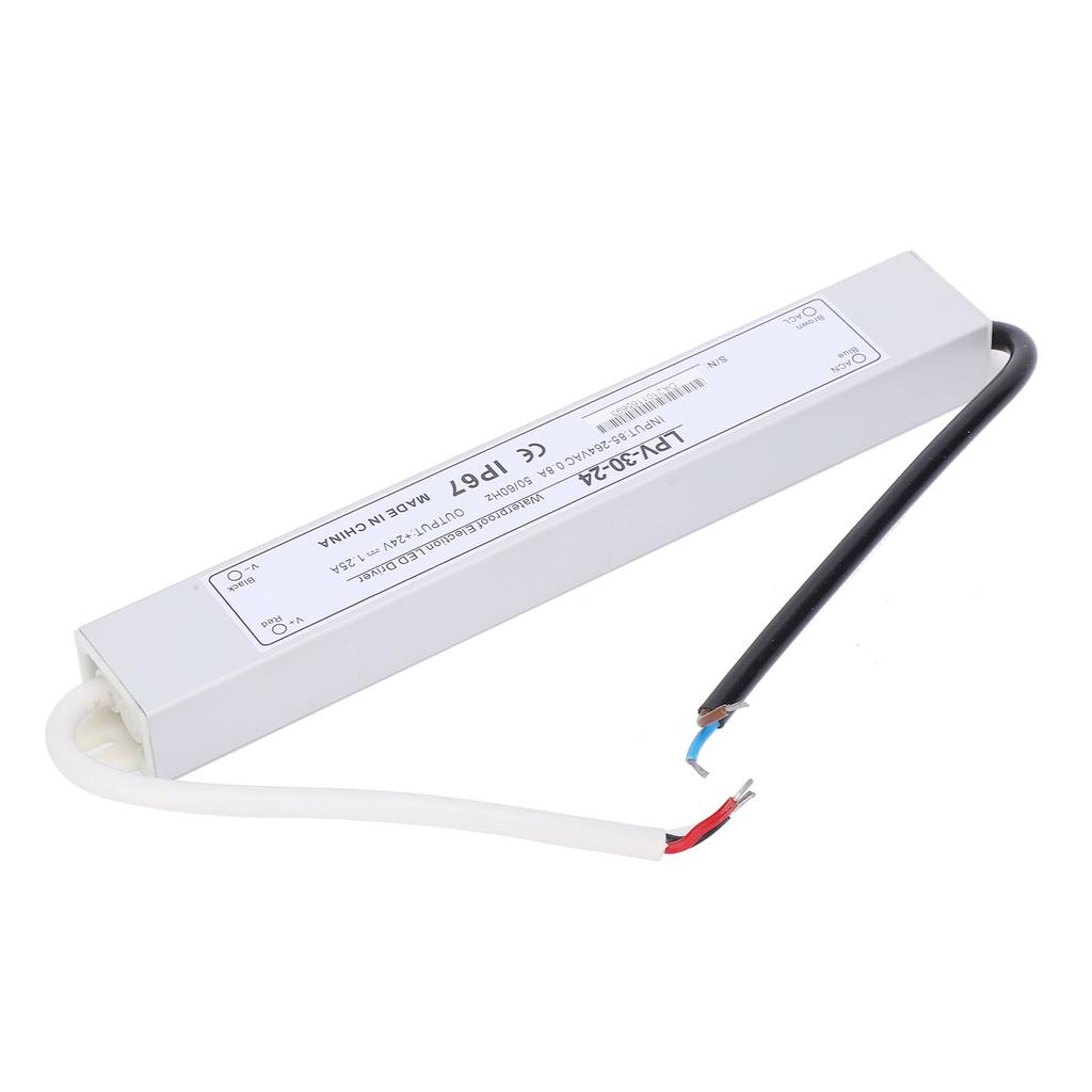 BERM Waterproof Power Supply Aluminum Alloy Switch Transformer Driver DC24V 30W LPV-30-24