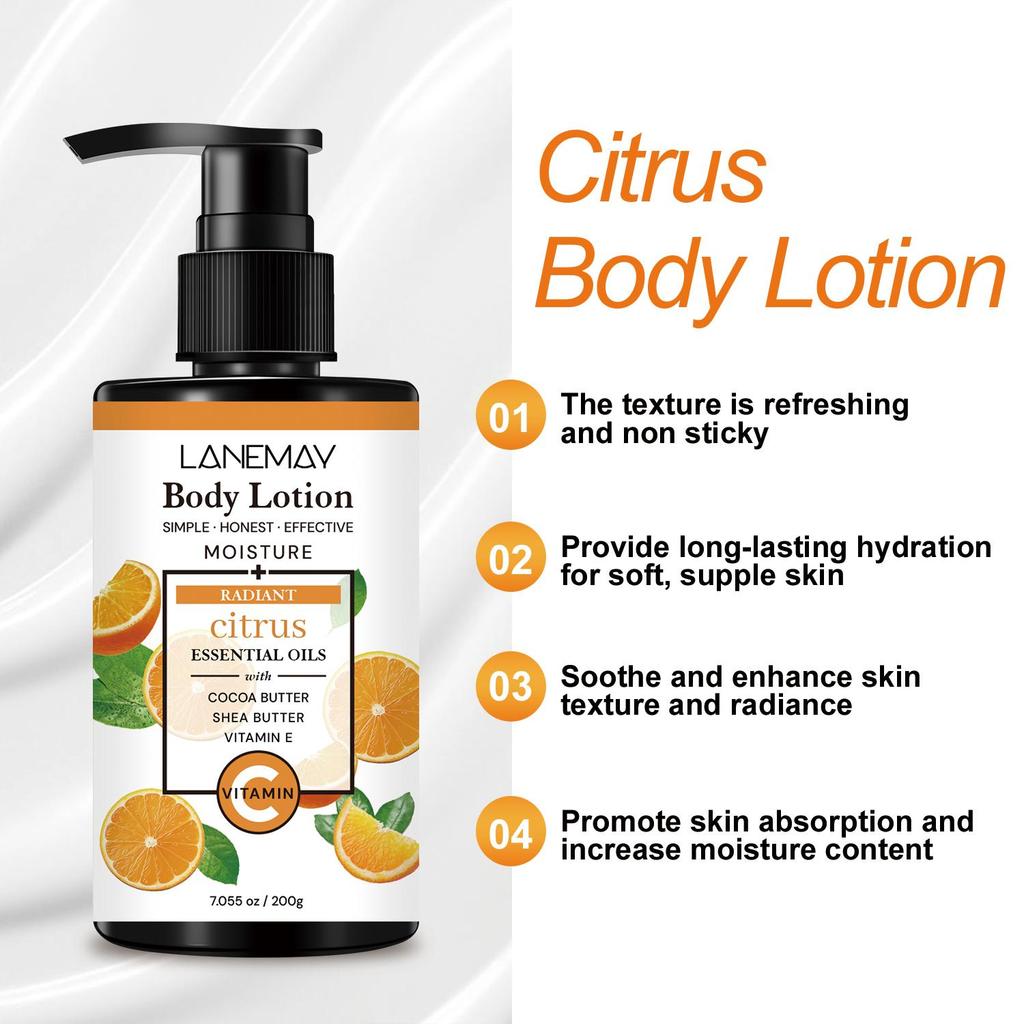 Body Lotion-Moisturizes And Brightens The Skin-Long-lasting Hydration For Soft, Supple Skin-Brighten Even Skin Tones, 200ml