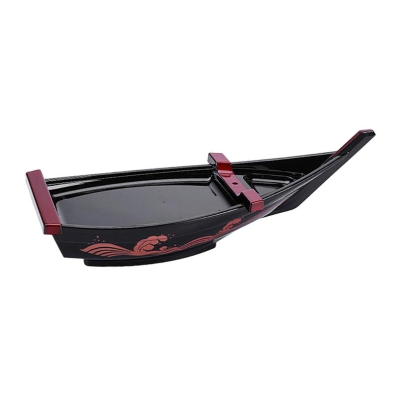 Sushi Serving Ship Plate Elegant Tableware Sashimi Serving Plate Plastic Texture Suitable for Sashimi and Appetizers