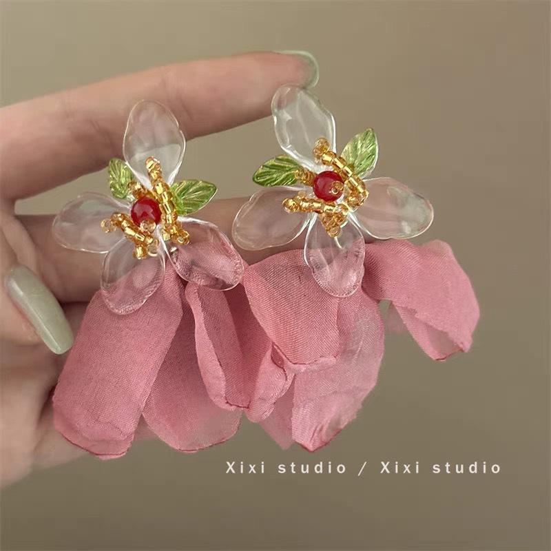Yellow Petal Tassel Earrings - Bold Beach Vacation Flower Studs for Women, Super Hot & Beautiful Style 2025.