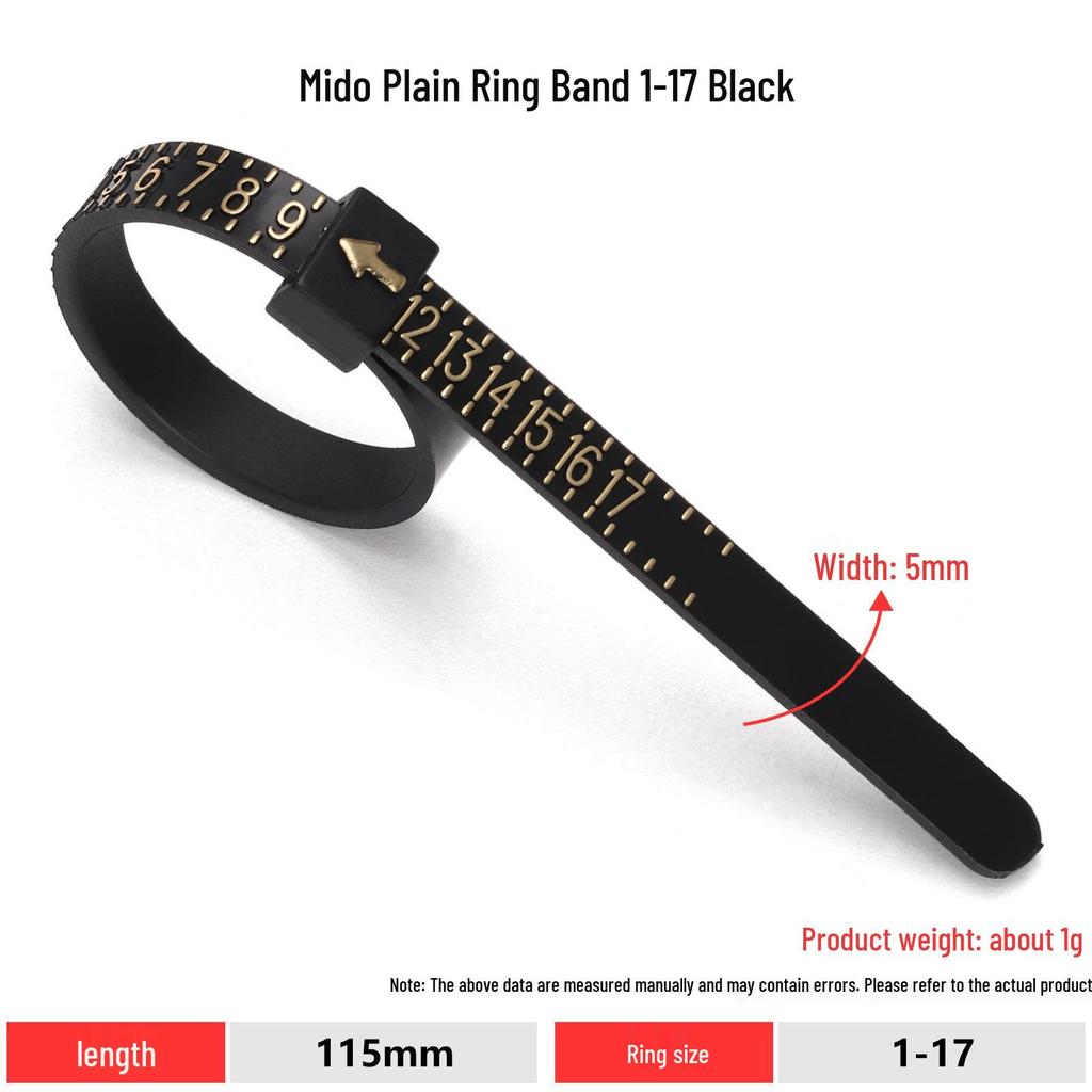 Adjustable Ring Sizer Belt for Finger Measurement