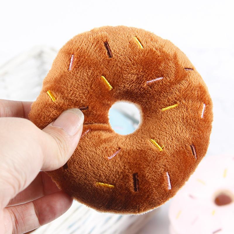 

Мягкие собачьи пончики, плюшевые игрушки для собак, жевательная игрушка, милый щенок, пищащие игрушки, забавный щенок, маленькая и средняя собака, интерактивная игрушка