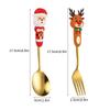 4 STÜCKE Weihnachtsgeschirr Edelstahl Besteck Dessertgabel Kaffeelöffel Weihnachtsmann Besteck Mit Luxus Geschenkbox Für Weihnachten
