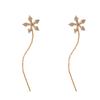 Snowflake Ear Thread Long Tassel Earrings Summer Unique Design Luxury Chic Drop Earrings for Women