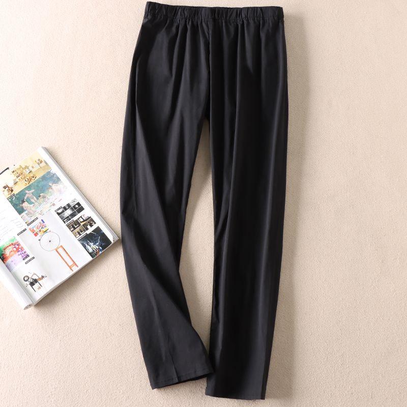 

A419h Thin Breathable Comfortable All-Matching Casual Pants Black All yards