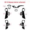 09-14 Odyssey Carbon Fiber Interior Stickers for Gear Shift & Window Trim