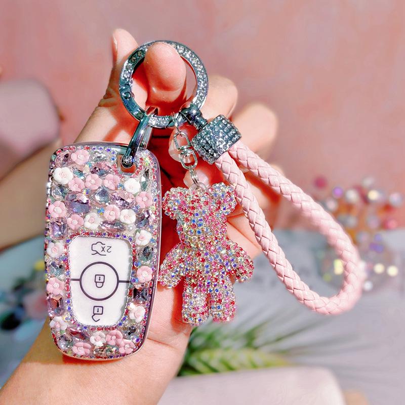Diamond-Studded Key Cover for Ford Cars and Women's Handbags