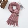 Cotton Solid Color Scarf for Women Winter Warm Wool Cashmere Scarf Autumn and Winter Women's Shawl Scarf Korean Style Atmosphere