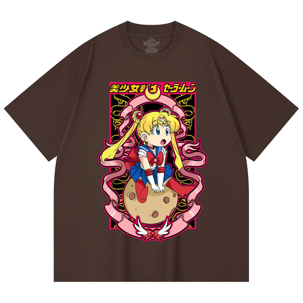 230 Gsm 100% Cotton Sailor Moon V10 Usagi Print Unisex Heavy Cotton T Shirt
