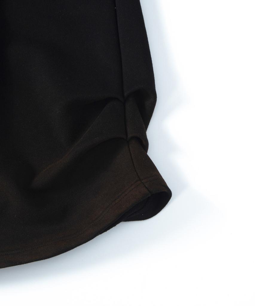TONSIL Pintuck Washed Long Bermuda Pants Black