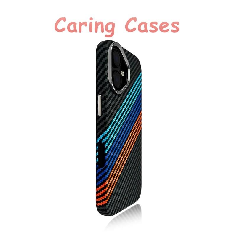 For iPhone 17 Pro Max Case Black Carbon Fiber Texture Matte Business Luxury Hard Shell Compatible with iPhone 16 15 14 13 12