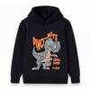 Kids Boys Girls Hoodie Dino-Mite Cool T-Rex Cartoon Dinosaur Print Casual Warm Pullover Sweatshirt for Boys Girls Children Daily Wear