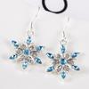 Luxury Rhinestone Snowflake Drop Earrings For Women Elegant Long Tassel Pearl Flower Earring New Year Birthday Jewelry Gifts