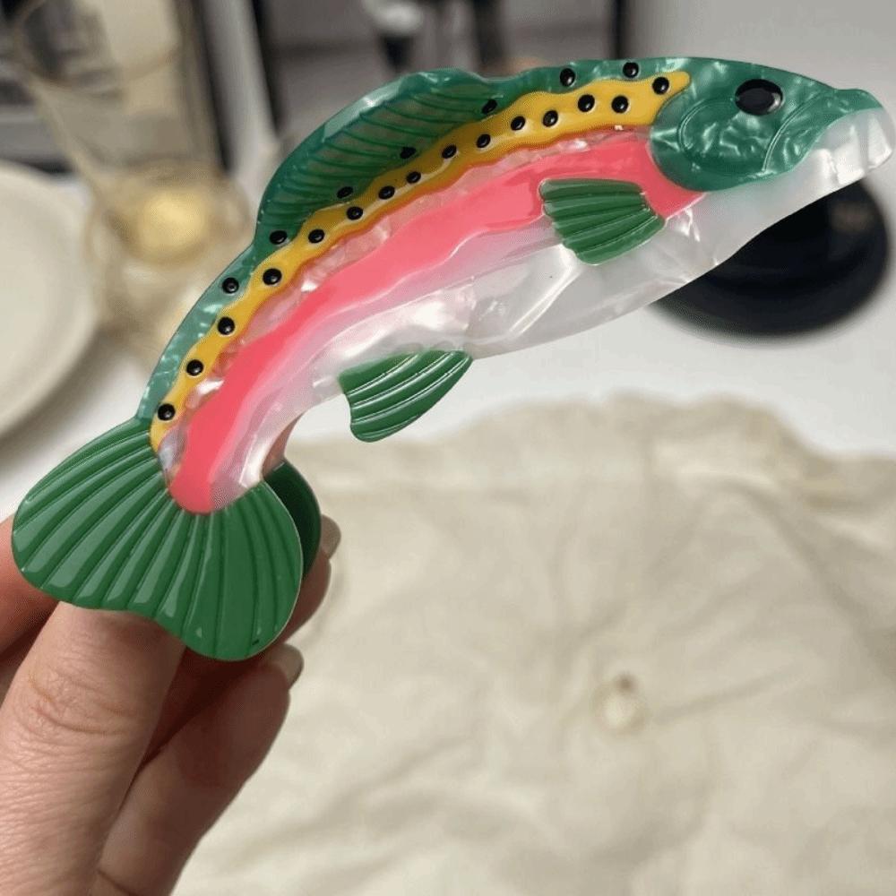 Acetic Acid Ocean Animal Hair Clip Creative Geometry Shark Clip Small Fish Hair Claw  Streetwear