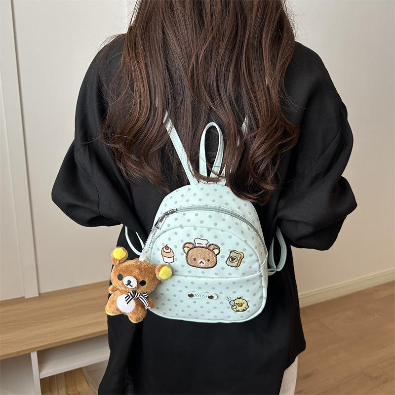 Schoolbag1011 Small Fresh College Style Polka Dot Trendy Fashion New Fresh Foreign Style Travel Small Back Backpack Female