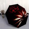1pc Rammstein Flames Performance Themed High-quality Umbrella,Automatic Opening and Closing Umbrella,Multi-functional Umbrella G0811020