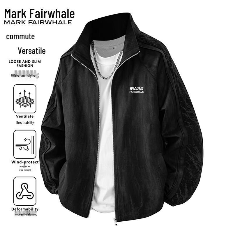 Mark Fairwhale Men's Stand-Collar Casual Jacket