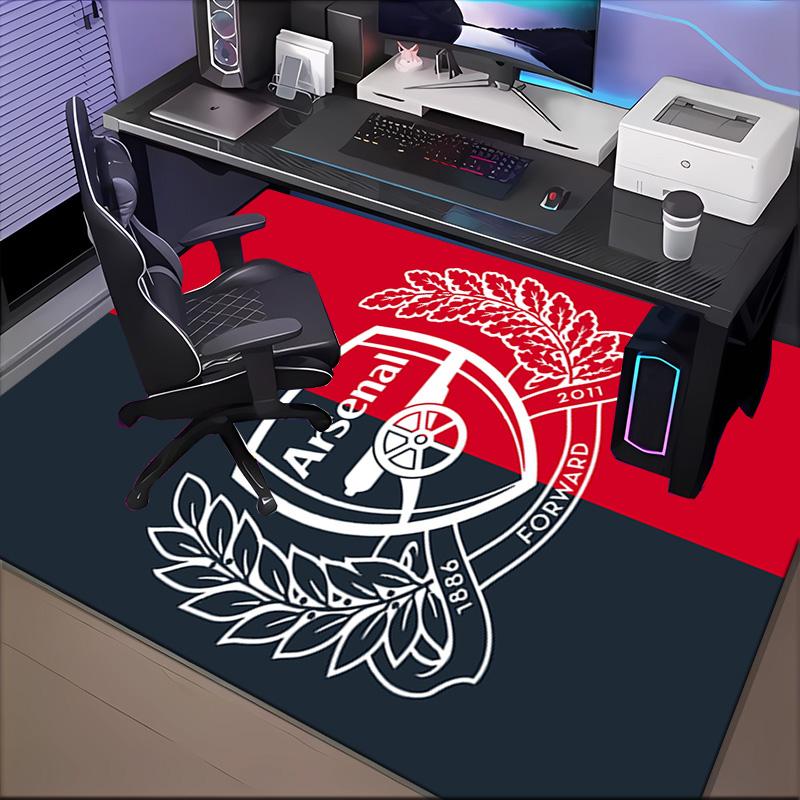 Arsenal Football Club Wappen Aufdruck Büro Teppich Stuhl Kissen Eingangsbereich Teppich, Teppiche für Wohnzimmer, Schlafzimmer Weihnachtsgeschenke