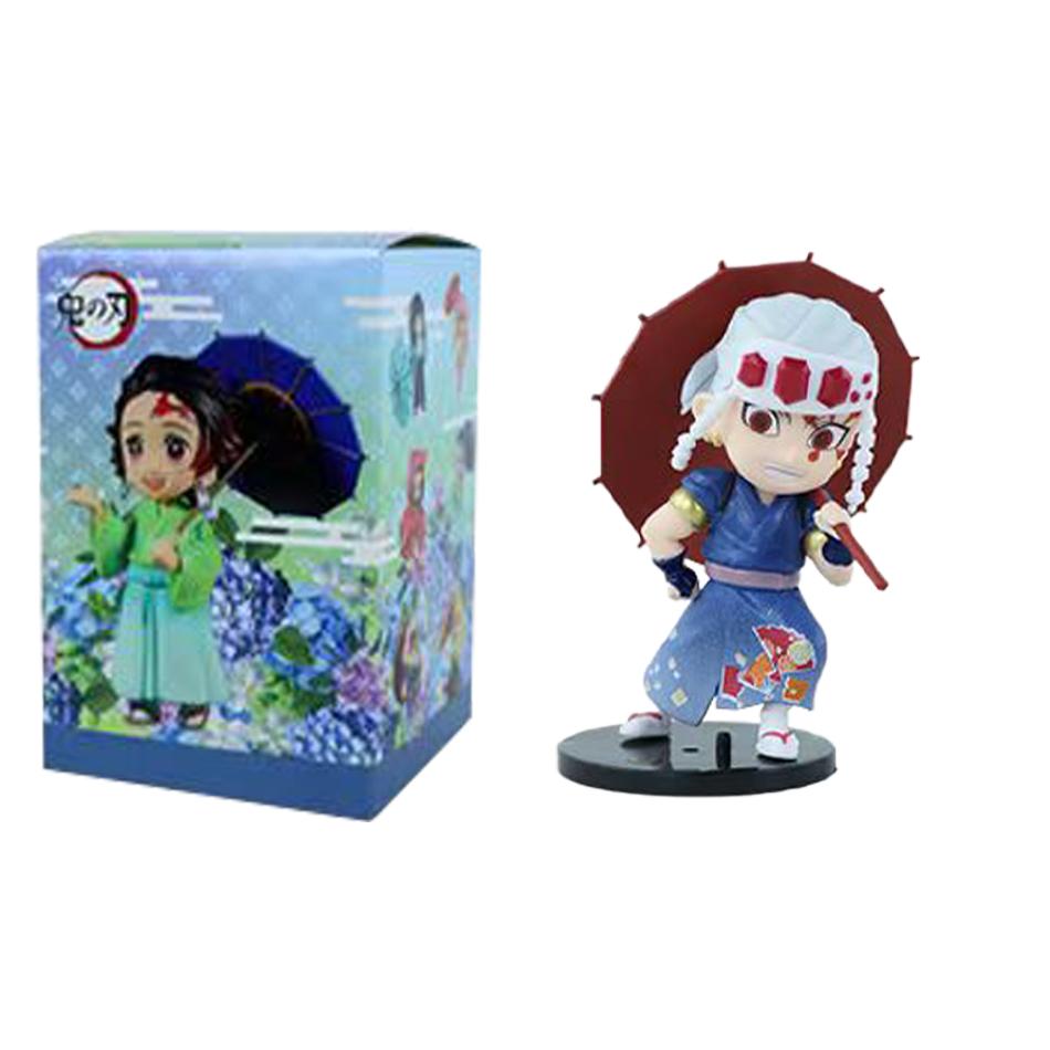 Animation 6Pcs/Kit Q Version Demon Slayer Boxed Action Figure Miniature Figurine Decoration Piece Attachment Animation Design Adorable Decoration
