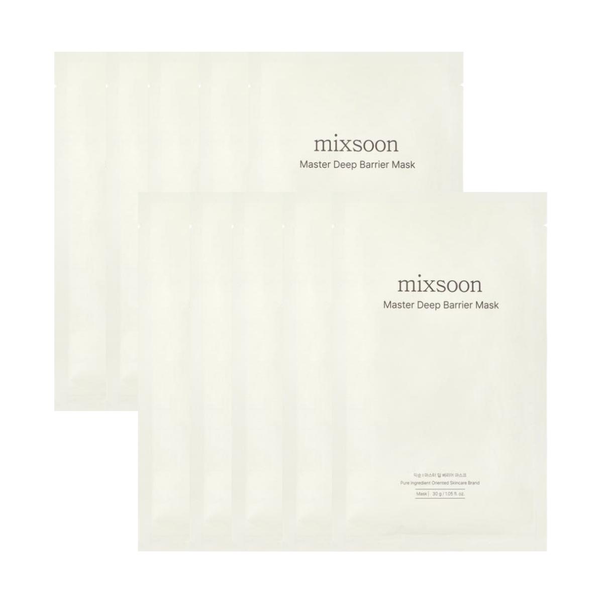 Mixsoon Маска Master Deep Barrier Питательная Увлажняющая и Поддерживающая Барьер (5 листов) х 2