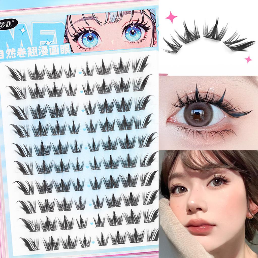 10-14mm Manga Style Eyelashes C Curl Individual Lashes for Shopping Dating Daily Use