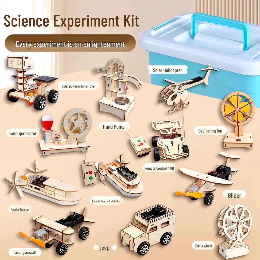 DIY Physics Experiment Kit for Kids – Educational Science Toys & Inventions for Primary School Boys, Great Gift!
