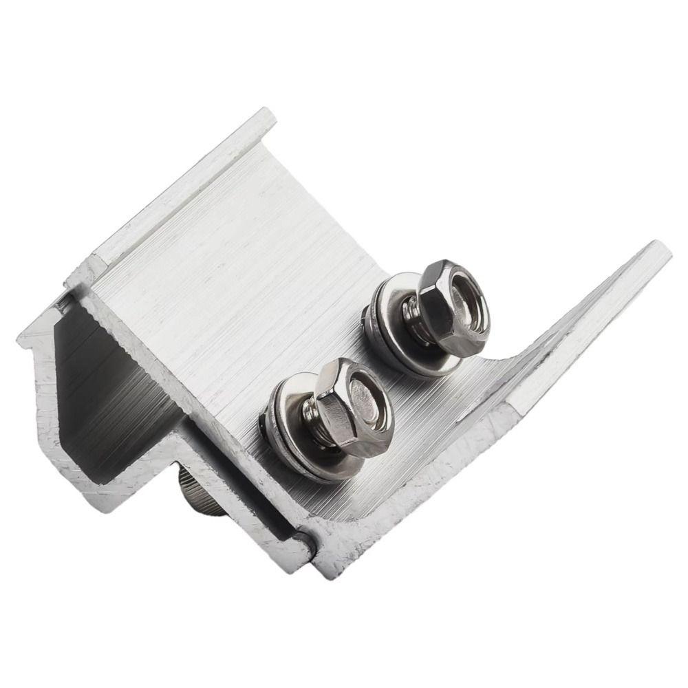 1Pcs Silver Standing Seam Clamp Anodized Photovoltaic Fixing Clip for Metal Roof House RV Boat