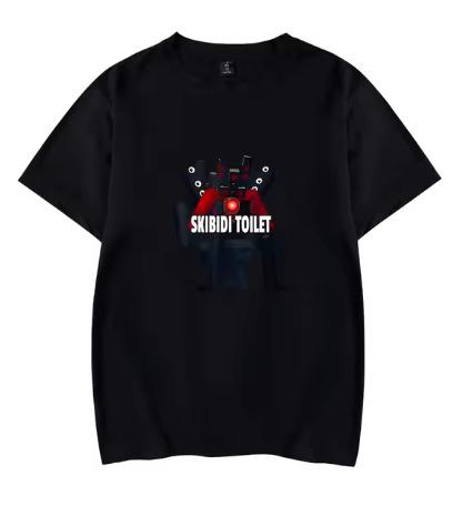 2024 Skibidi Toilet T-Shirt TV Series Merchandise Unisex Crew Neck Summer Short Sleeve T-Shirt Street