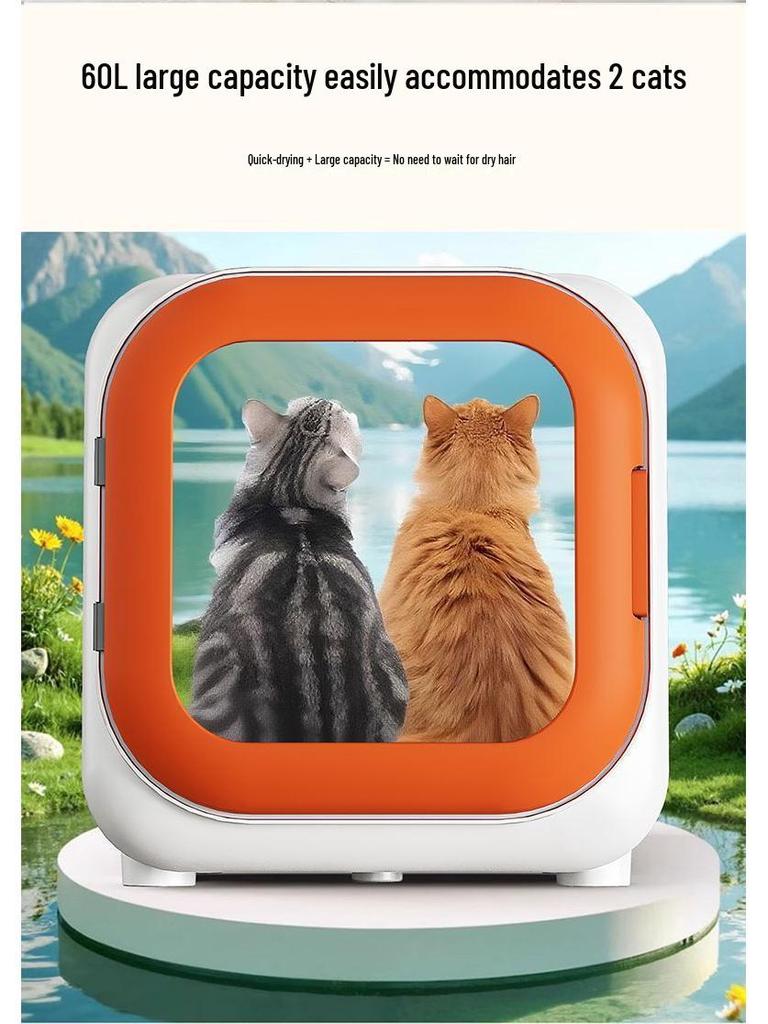 Automatic Pet Dryer: Silent Cat & Dog Bathing and Hair Drying Box