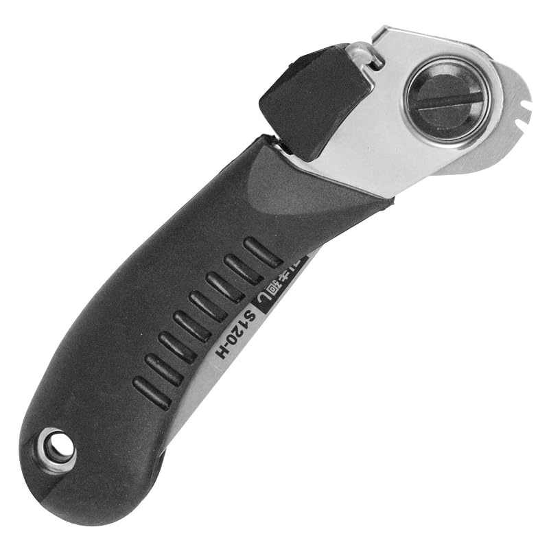 SK11 Folding Saw with Replaceable Blades, 120mm Blade Length, Lightweight, Compact, Pocket Size, for Pulling and Turning (S120-H)