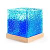 Ocean Wave Projector Lamp Night Light Remote Control 16-Colors Gradual Rotating Flame Water Lamp with Wooden Base