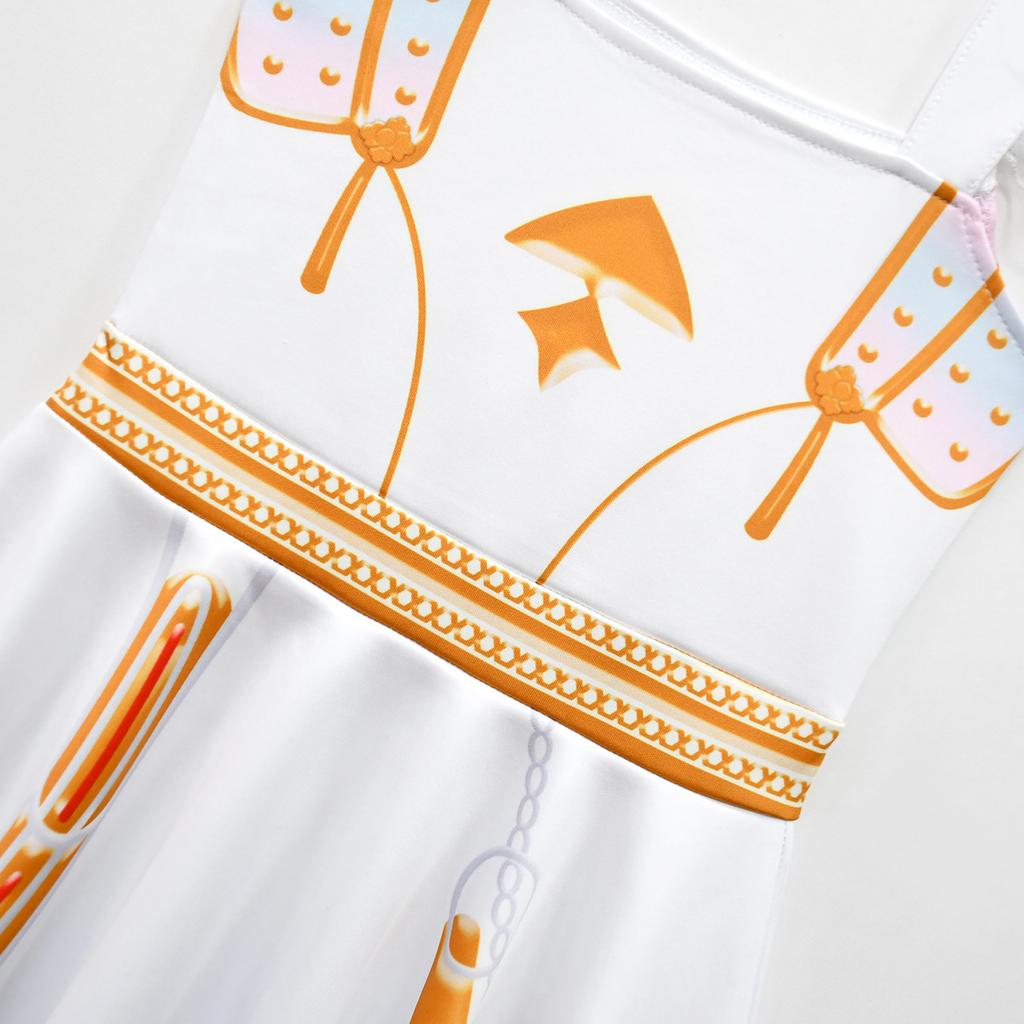 Kids Girls Casual Cute Cartoon Print Vest Sleeveless Dress Dance Cosplay Wear