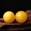 Natural Beeswax Amber Round Bead Bracelet Accessory