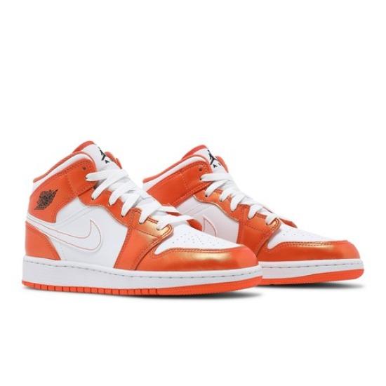 Кроссовки Air Jordan 1 Mid SE GS Electro Orange Retro DM4228-800 EU 36 оранжевый/чёрный