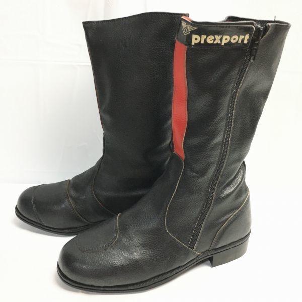 

prexport Vintage Motorcycle Riding Boots Black Size 38 Side Zip