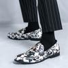 Nuove Scarpe Casual da Uomo in Pelle con Fantasia Floreale Mocassini Slip-On da Uomo Calzature per Matrimonio e Homecoming Zapatos Hombre